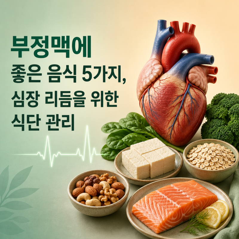 부정맥에 좋은 음식 5가지, 혈압과 전해질까지 관리하는 법