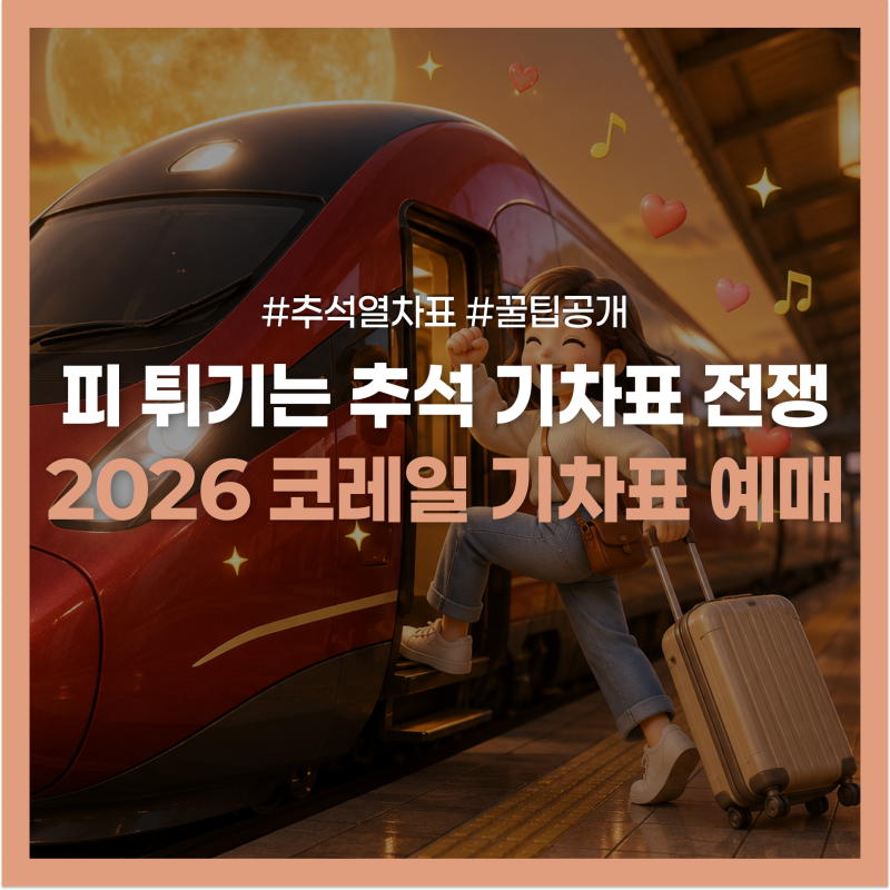 2026 추석 기차표 예매 일정 총정리 | KTX·SRT 코레일+ 통합 예매·숨겨진 꿀팁