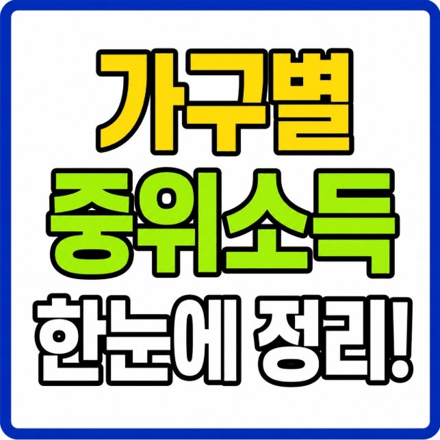 2026년 중위소득 기준 1인 2인 3인 4인 가구별 정부지원금 혜택
