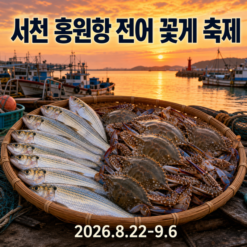 서천 홍원항 전어 꽃게 축제 2026 일정과 입장료 한눈에 정리