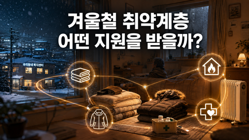 겨울철 취약계층 지원｜겨울옷·이불·난방비·의료비 신청 방법