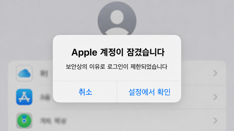 Apple ID 계정이 잠겼습니다 오류, 원인 4가지로 확인하는 법