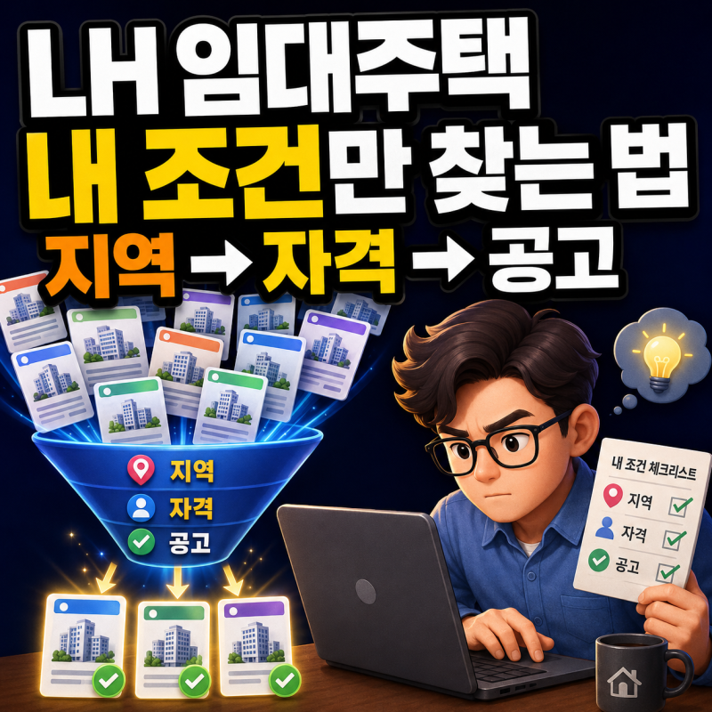 LH청약플러스 임대주택 공고 찾는 법, 내 지역·자격에 맞는 모집공고만 보는 방법