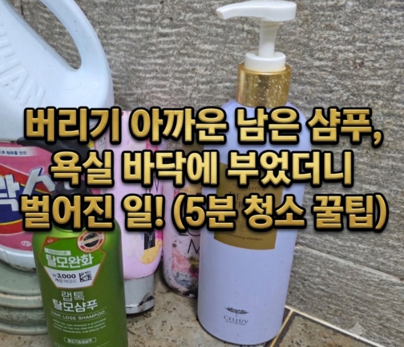 유통기한 지난 샴푸의 충격적인 반전?! 욕실 타일 거울 초스피드 청소법 (feat. 유분기 박살)