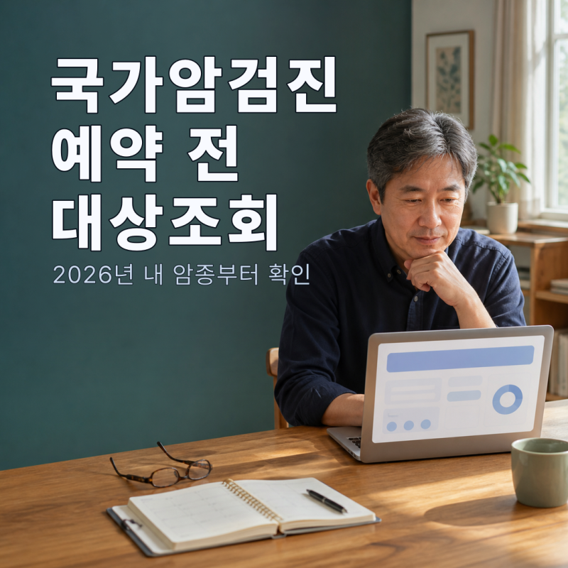 올해 국가암검진 대상일까? 검진기관 예약 전 조회부터