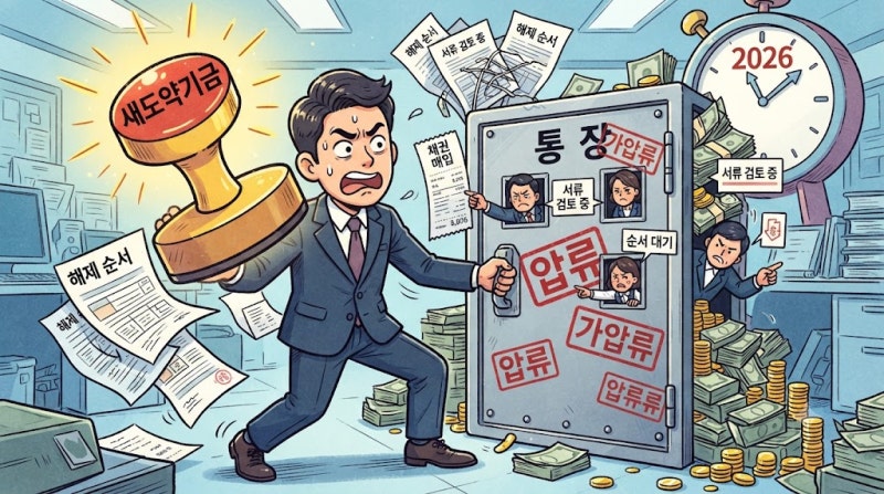 2026 새도약기금 채권 매입 후 통장압류·가압류, 바로 풀리지 않는 이유와 해제 순서