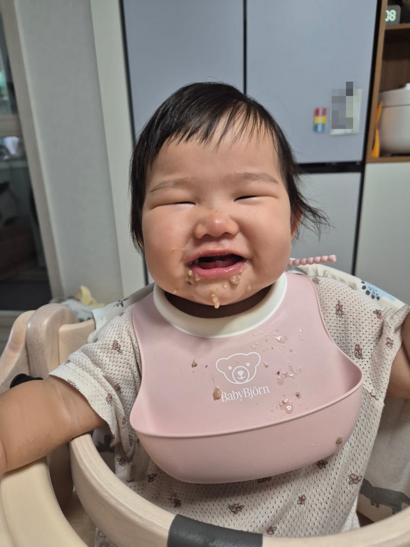 9개월 아기 이유식 재료 추천, 비타민채소 양송이버섯 큐브 만들기
