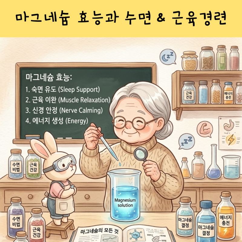 마그네슘 효능 효과 총정리, 수면부터 근육 경련까지