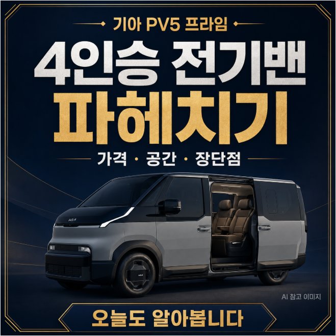 기아 PV5 프라임 파헤치기｜4,945만원부터, 4인승 전기밴은 누구에게 어울릴까?