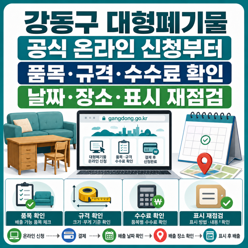 강동구 폐기물 스티커 어디서 사지? 구청 온라인 배출신청부터 확인하세요
