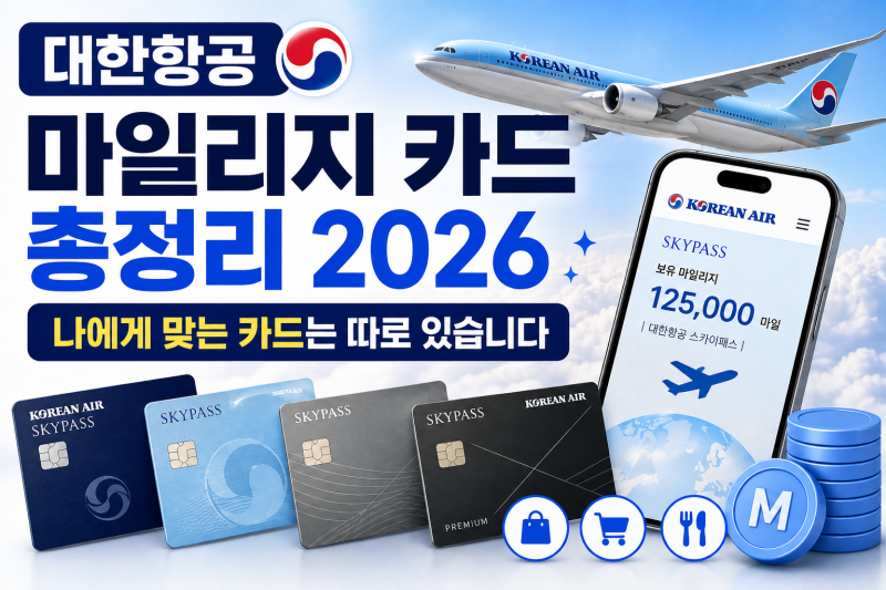 대한항공 마일리지 카드 총정리 2026｜나에게 맞는 카드는 따로 있습니다