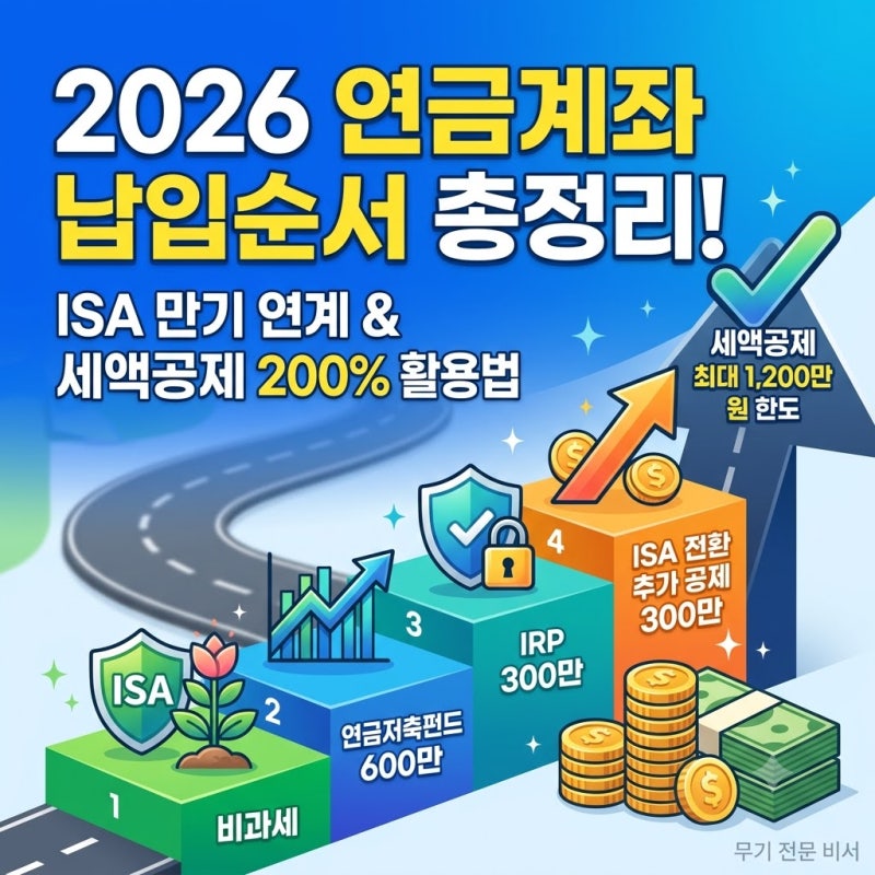 2026 연금계좌 납입순서 총정리! 연금저축 IRP 차이부터 ISA 만기 전환 세액공제 900만원+@ 완벽 ....