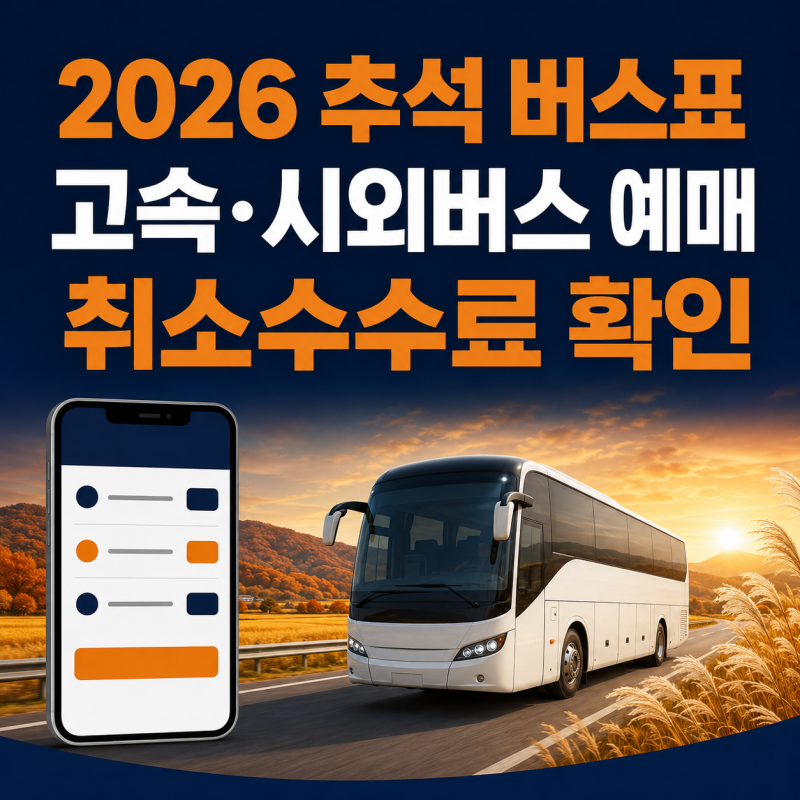 2026 추석 고속버스·시외버스 예매 방법, 앱과 취소수수료까지 정리