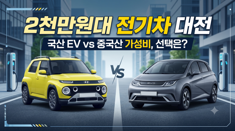 2천만원대 전기차 시장 격돌, 캐스퍼·레이가 비야디(BYD) 방어할 수 있을까?