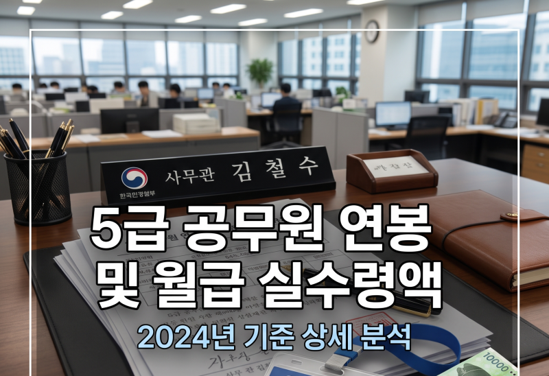5급 공무원 연봉 및 월급 실수령액 총정리 (호봉별 본봉·수당 세부 내역)