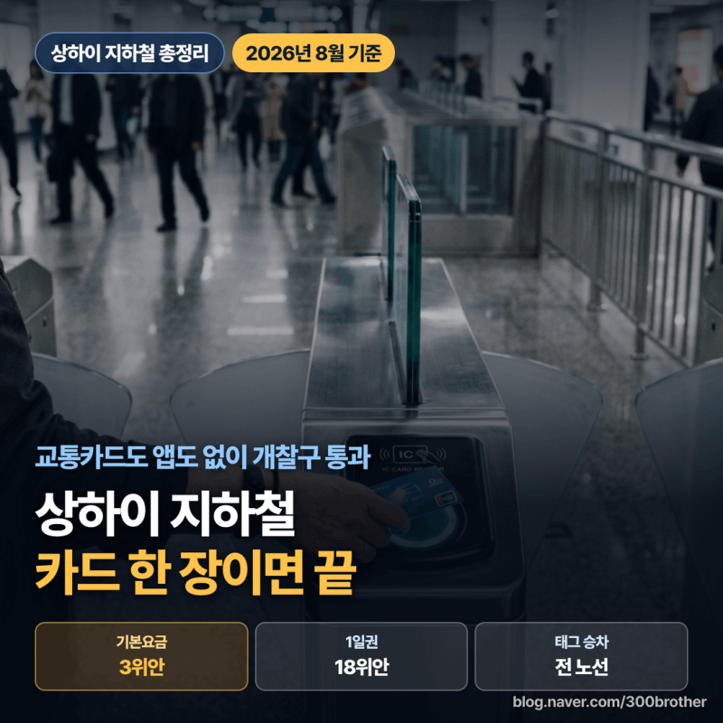 상하이 지하철 타는법｜요금·교통카드·공항 이동 총정리