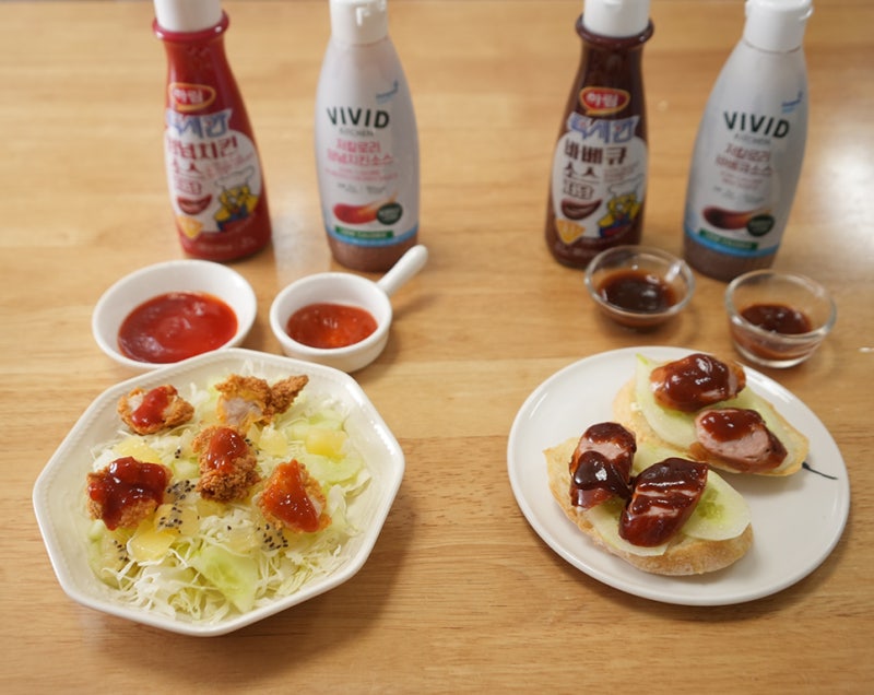 다이어트음식 만들기, 비비드키친 & 하림맥시칸 저당소스 비교 후기