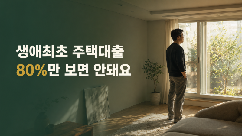 생애최초 주택대출 조건, 80%보다 먼저 확인할 5가지