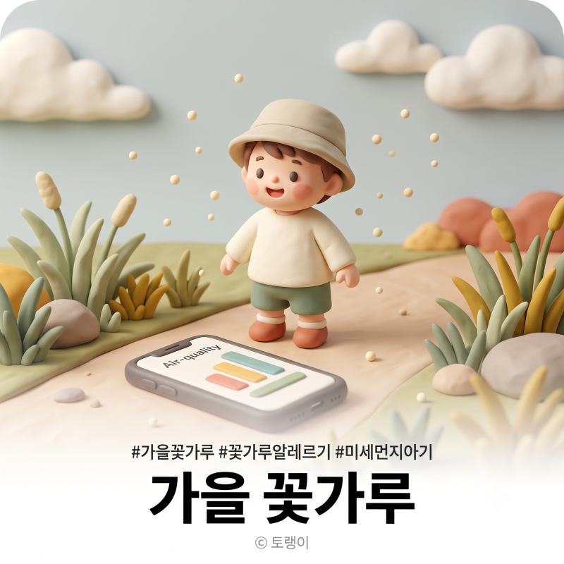 가을 미세먼지·꽃가루, 24개월 아기 외출 기준 정리