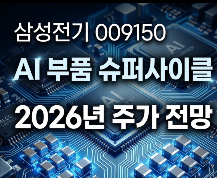 <b>삼성전기</b> 주가 전망, 완전 분석 영업이익 107% 폭증시킨 AI 부품 슈퍼....
