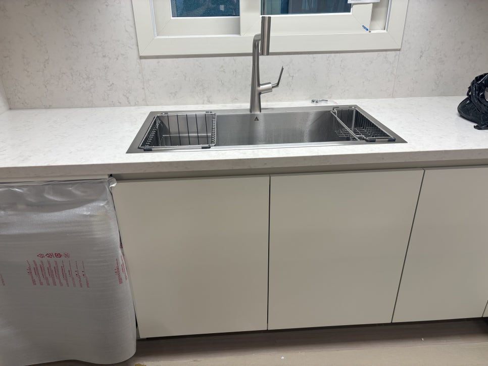 레이크시티 아이파크 EDU953과 EK-3001 수전 완성 모습