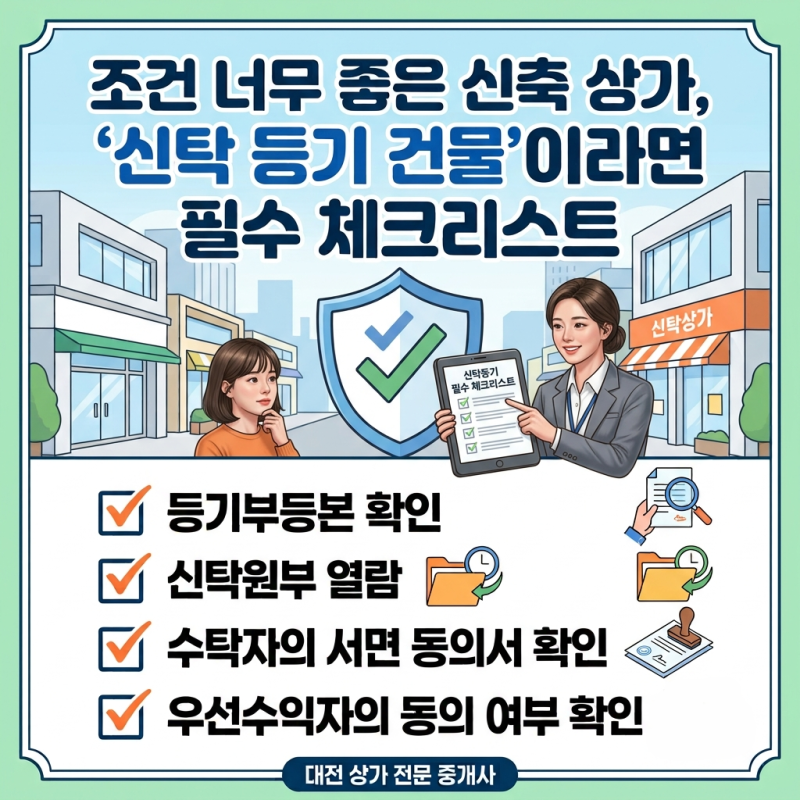 조건 너무 좋은 신축 상가, '신탁 등기 건물'이라면 필수 체크리스트