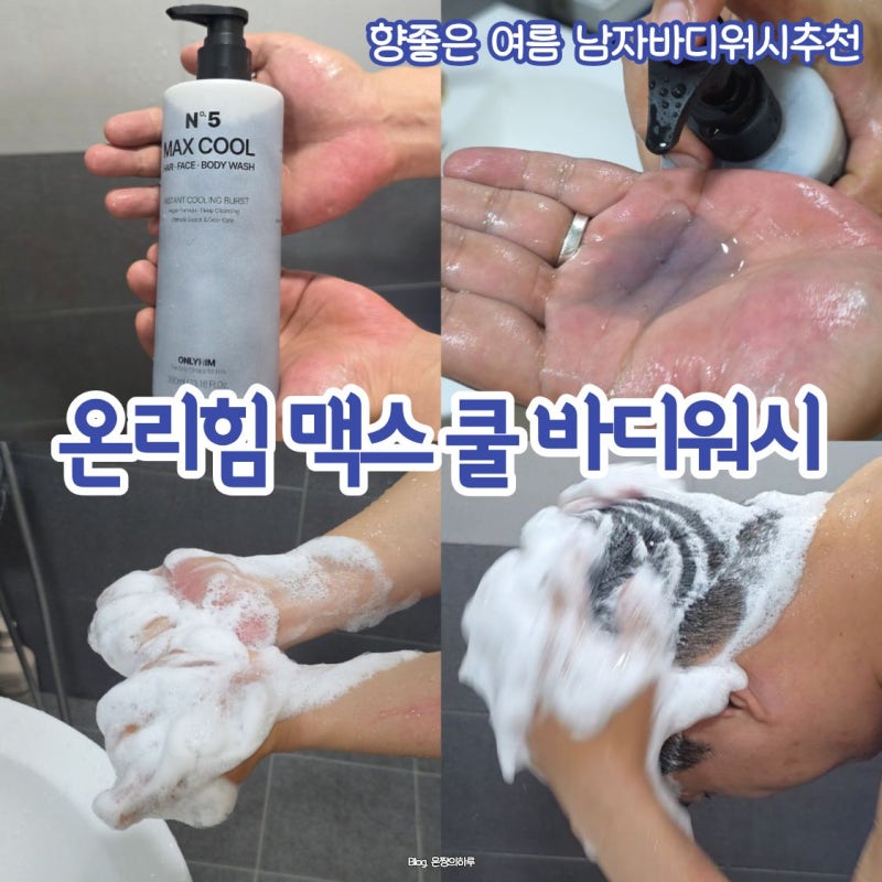 향좋은 남자바디워시추천 온리힘 맥스 쿨 바디워시