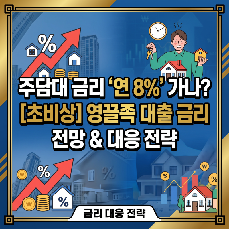 주담대 금리 연 8% 진입 임박? 영끌족이 지금 당장 체크해야 할 대출 금리 전망과 대응 전략