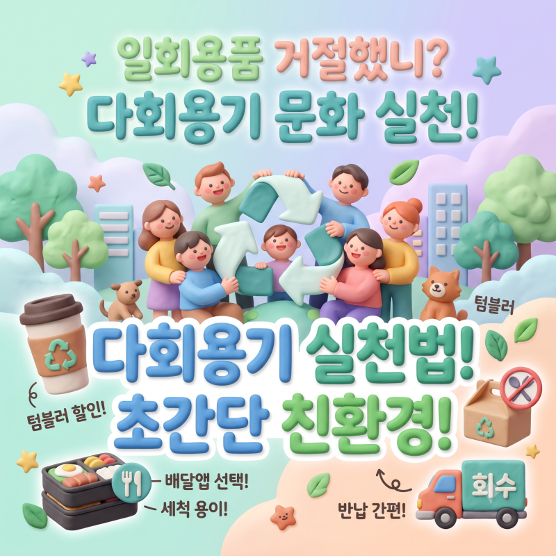 일회용품 규제와 다회용기 문화 실천법 | "엄마, 배달 앱에서 이건 왜 체크해?"