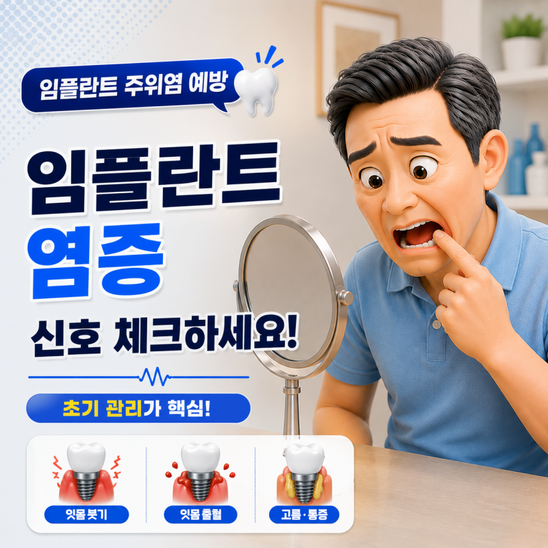 상인동임플란트｜임플란트 염증 방치하면 어떻게 될까? 초기 증상 정리