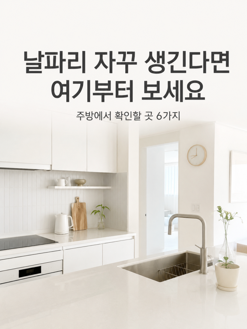 주방 날파리 없애는 법, 자꾸 생긴다면 먼저 확인할 6곳