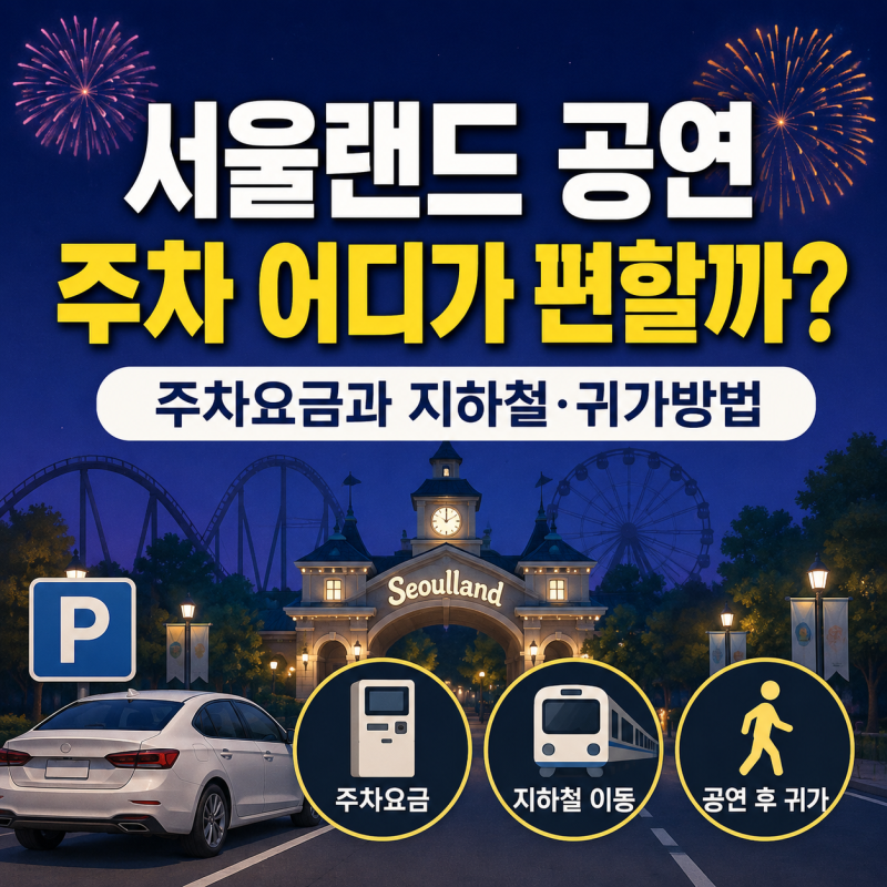 서울랜드 공연 주차 어디가 편할까? 주차요금과 지하철·귀가방법