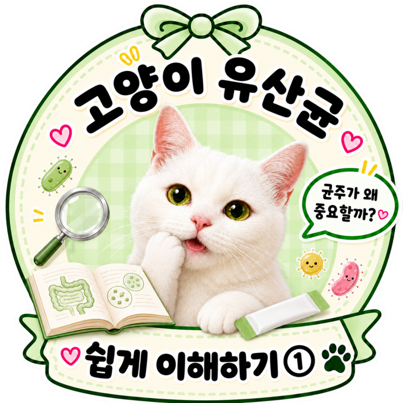 고양이 유산균 쉽게 이해하기 ①｜프로바이오틱스와 균주가 중요한 이유