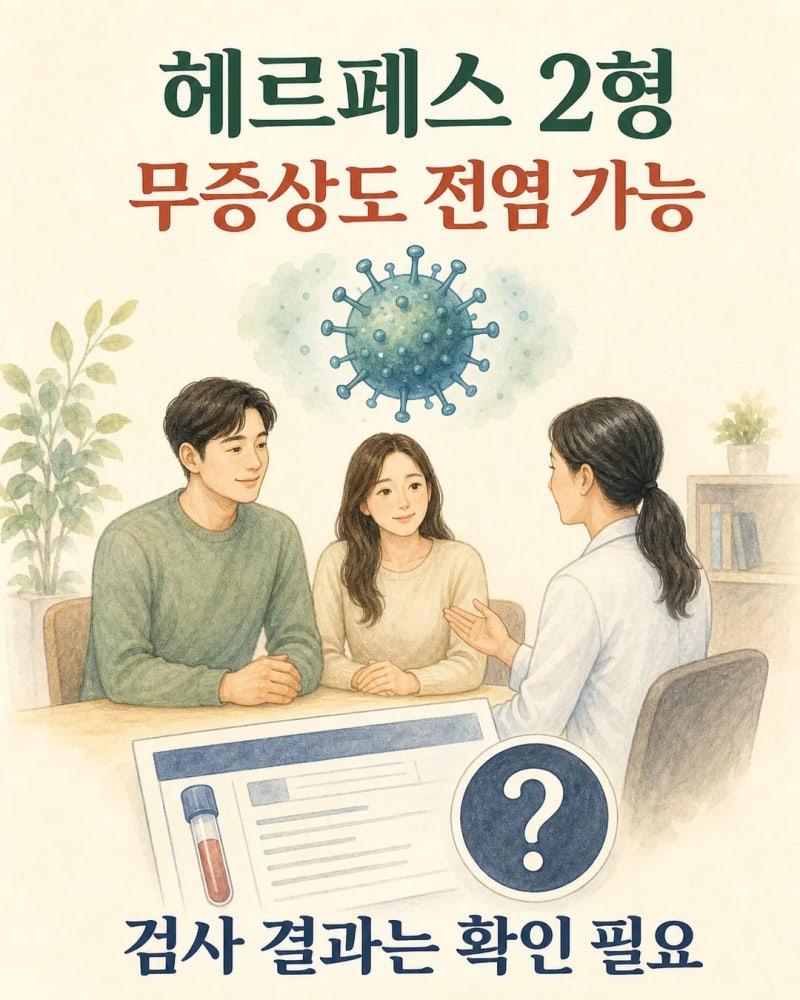 헤르페스 2형 무증상인데 전염? 혈액검사 1.1~3.0이면 먼저 볼 것