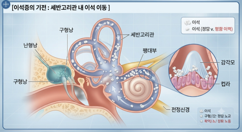 머리가 핑도며 반복되는,이석증 증상과 치료 총정리