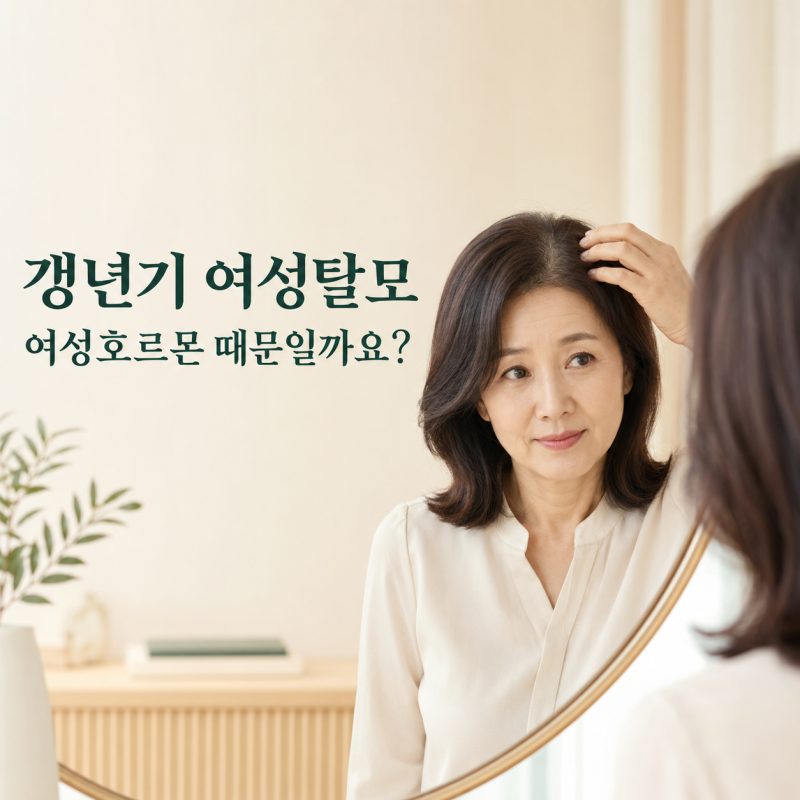 갱년기 여성탈모 원인, 폐경 후 머리 빠짐은 여성호르몬 때문일까요?
