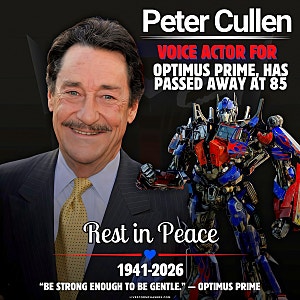 Peter Cullen with variants of Optimus Prime. Rest In Peace, Peter Cullen.