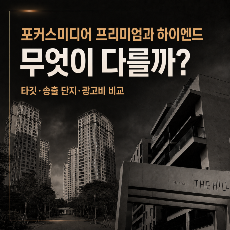 포커스미디어 광고, 프리미엄과 하이엔드는 무엇이 다를까? 타깃·송출 단지·가격 비교