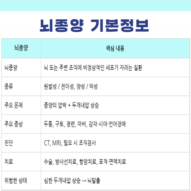 뇌종양 기본정보