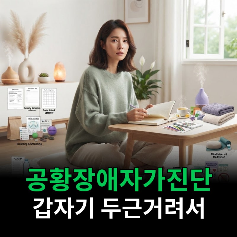 공황장애자가진단 갑자기 가슴이 두근거려 찾아봤어요