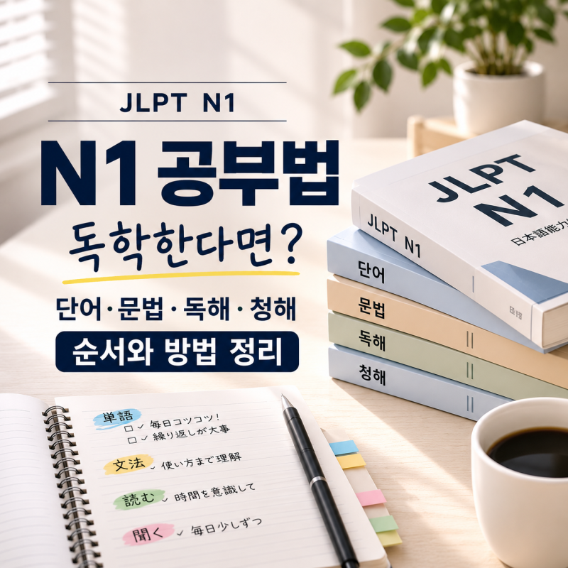 JLPT N1 공부법, 독학한다면 단어·문법·독해·청해 어떤 순서로 할까?