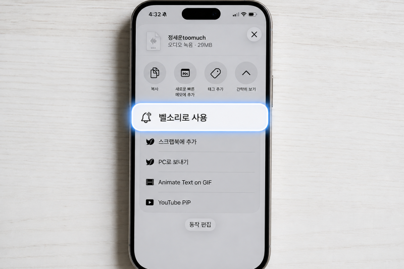 앱설치 필요 없는 초간단 아이폰 벨소리 만들기 바꾸기 넣는법