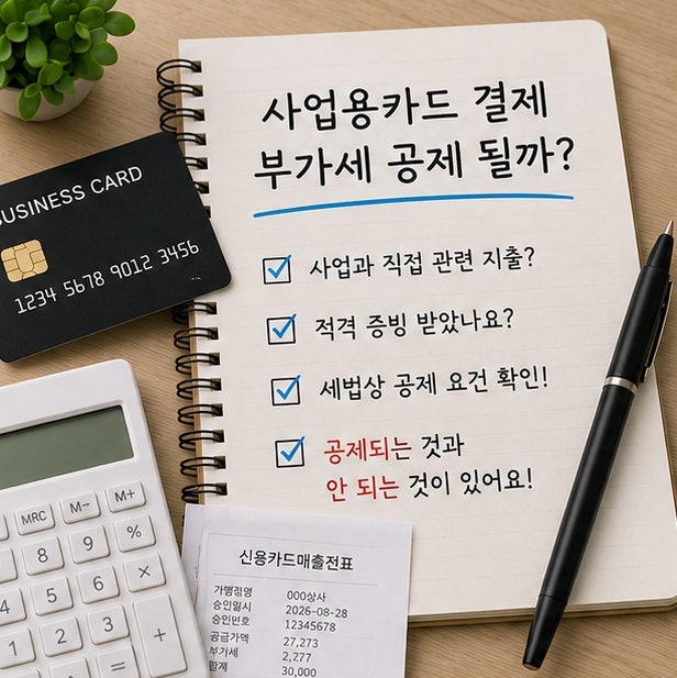 “사업용카드 썼는데 왜 공제 안 되지?” 부가세 매입세액 공제·불공제 차이