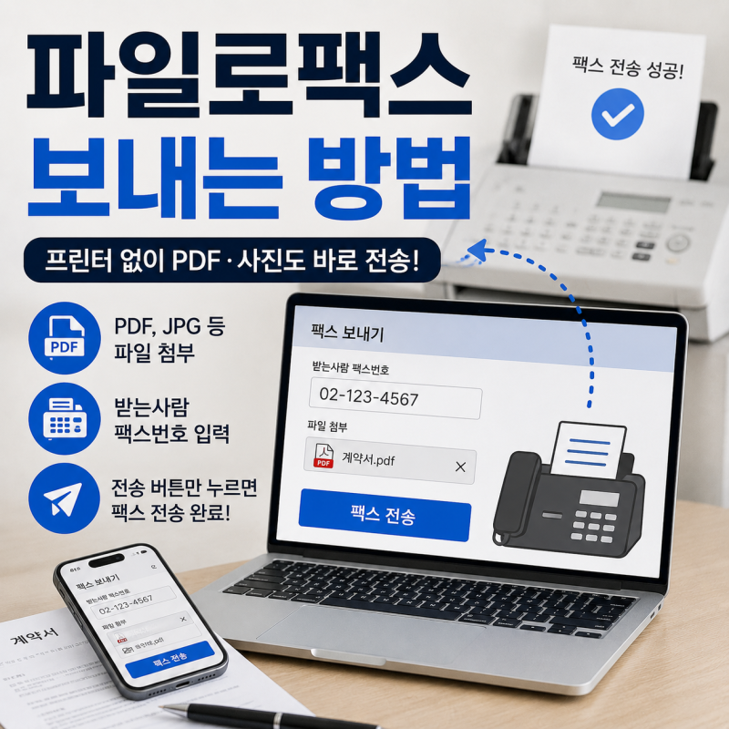 파일로팩스 보내는 방법, 프린터 없이 PDF·사진도 바로 전송할 수 있을까?