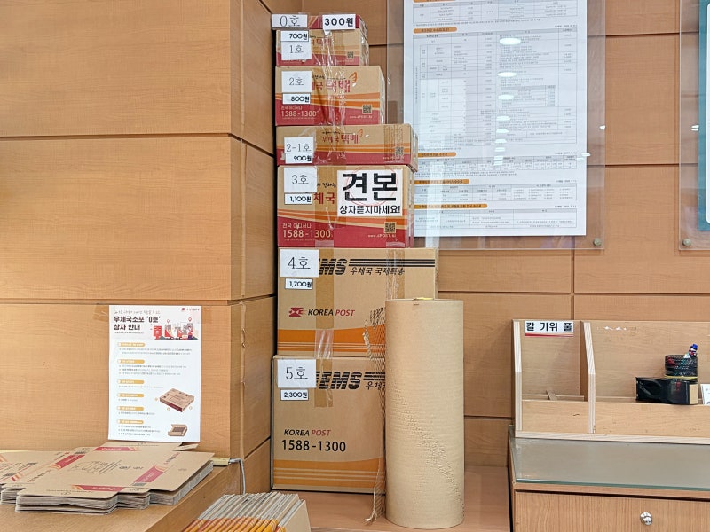 우체국 택배 보내는법 택배 박스 사이즈 가격 크기