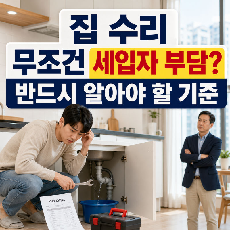 집 수리 무조건 세입자 부담? 반드시 알아야 할 기준