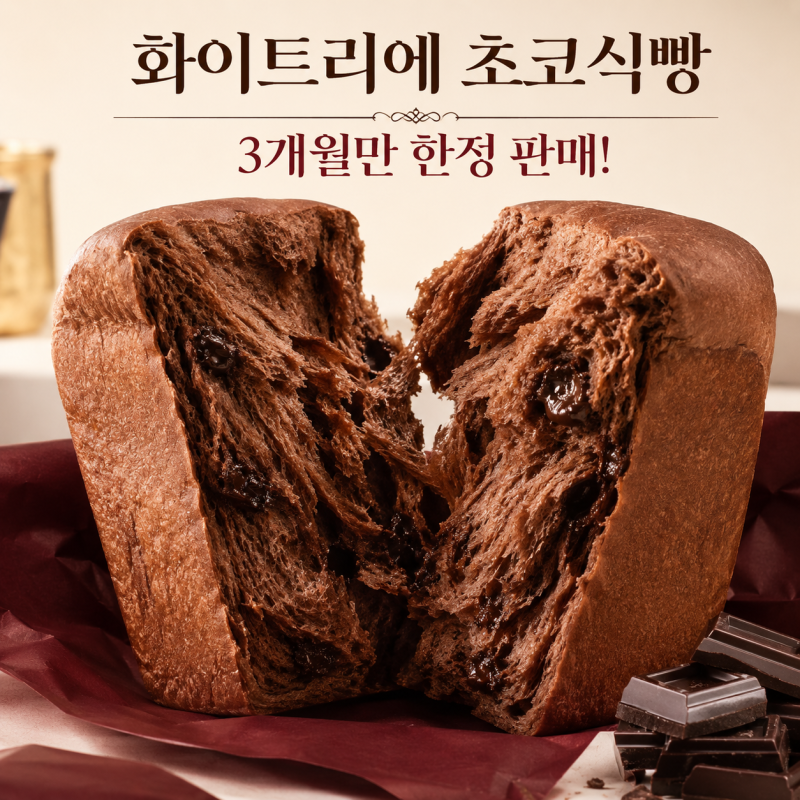 화이트리에 초코식빵, 3개월만 판매하는 9천 원 신상 먹는 법