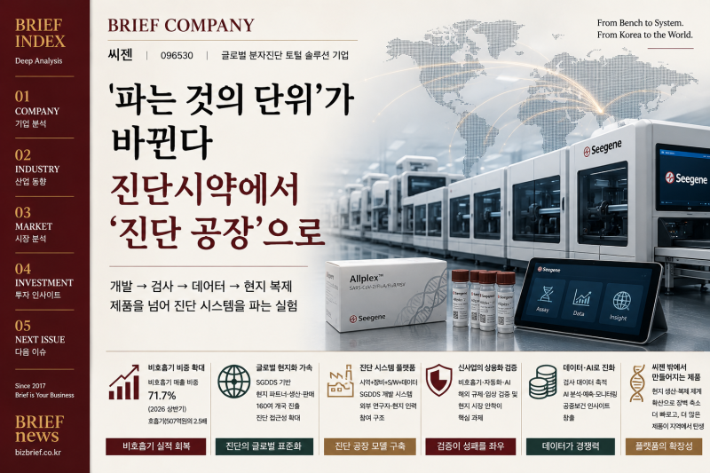 [DEEP COMPANY｜씨젠] ‘파는 것의 단위’가 바뀐다…진단시약에서 ‘진단 공장’으로