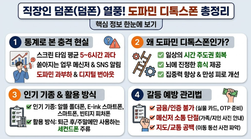 디지털 과부하 벗어나는 디톡스폰 트렌드, 직장인들이 자발적 2G폰 찾는 이유