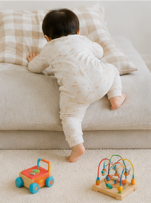 아기 계단 오르는 시기, 언제부터 시작할까요? 10개월 여누가 자꾸 올라가려는 이유